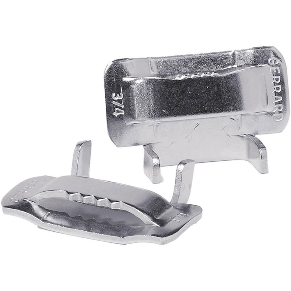 Band Clamps & Buckles; Buckle Type: Feed Through ; Material: Stainless Steel ; Finish: Chrome ; Overall Width: 1 ; Overall Length: 1.35 ; Overall Thickness: 0.30