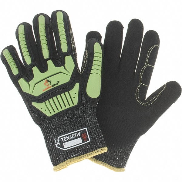 Cut, Puncture & Abrasion-Resistant Gloves: Superior Glove Works STACXPNVB, Size Medium, ANSI Cut A7, ANSI Puncture 3, Micropore Nitrile, HPPE & Steel