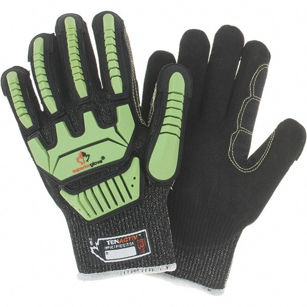 Cut, Puncture & Abrasive-Resistant Gloves: Size L, ANSI Cut A7, ANSI Puncture 3, Micropore Nitrile, Polyethylene