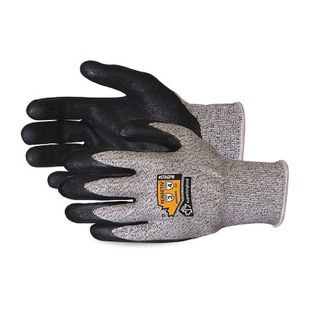 Cut, Puncture & Abrasion-Resistant Gloves: Superior Glove Works STAGPN, Size X-Large, ANSI Cut A5, ANSI Puncture 5, Micropore Nitrile, Engineered Yarn