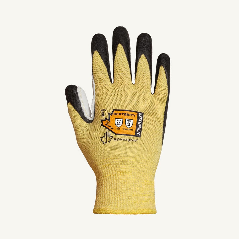 Cut, Puncture & Abrasion-Resistant Gloves: Superior Glove Works STAGPN, Size 3X-Large, ANSI Cut A5, ANSI Puncture 5, Micropore Nitrile, Engineered Yarn
