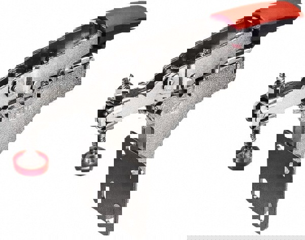 Manual Hold-Down Toggle Clamp: Horizontal, 450 lb Capacity, U-Bar, Flanged Base