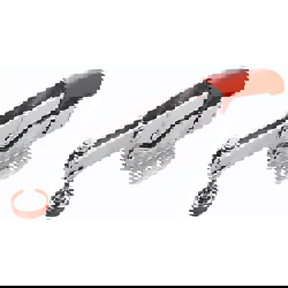 Manual Hold-Down Toggle Clamp: Horizontal, 450 lb Capacity, U-Bar, Flanged Base