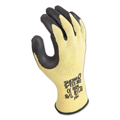 Cut-Resistant Gloves: Size L, ANSI Cut 8, Latex, Kevlar
