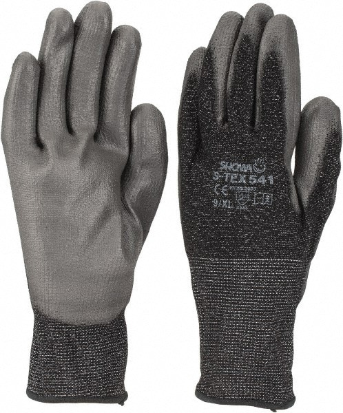 Cut, Puncture & Abrasive-Resistant Gloves: Size XL, ANSI Cut 4, ANSI Puncture 3, Polyurethane. HPPE Fiber & Stainless Steel
