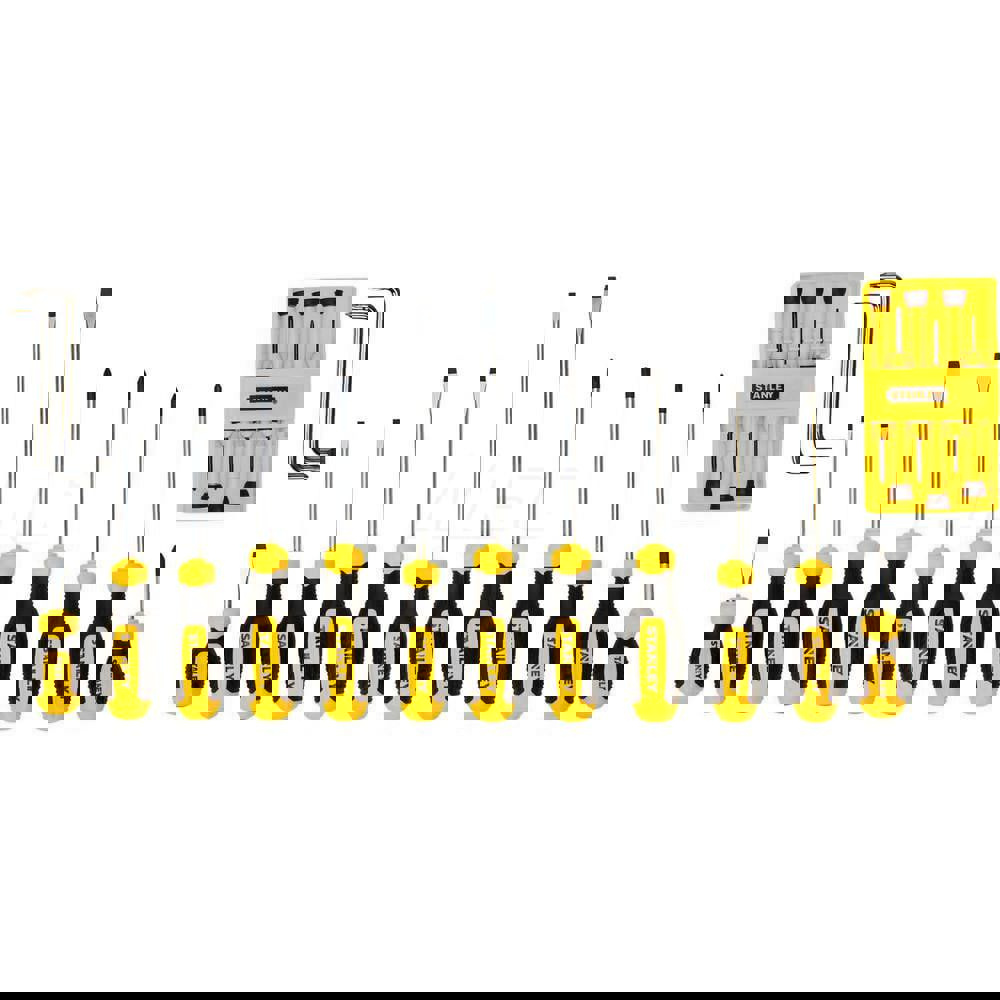 Screwdriver Set: 20 Pc, Square, Hex, Offset, Phillips & Slotted