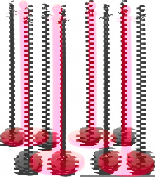 Free Standing Retractable Barrier Post: Plastic Post, Plastic Base