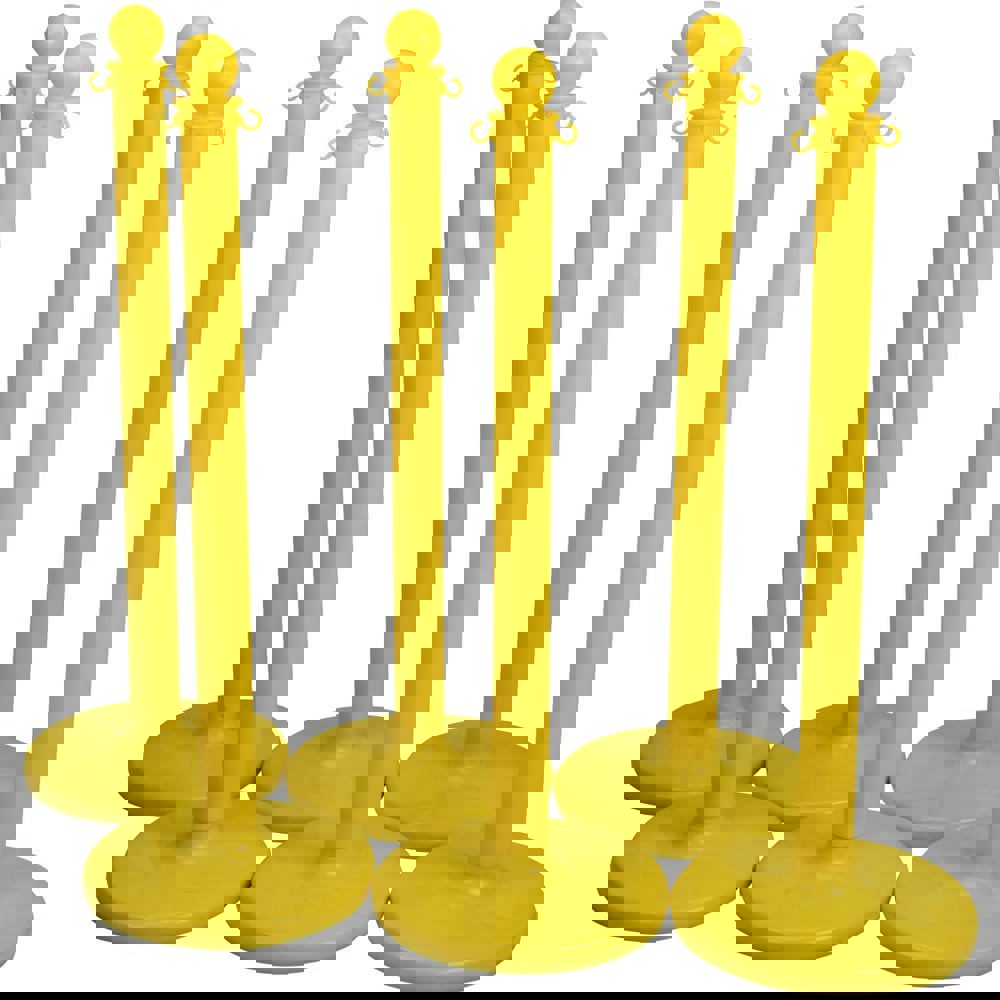 Free Standing Retractable Barrier Post: Plastic Post, Plastic Base