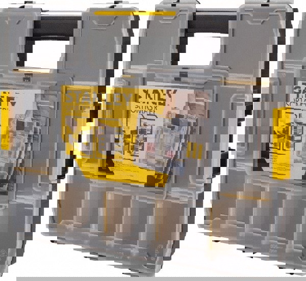 14 Compartment Clear, Black, Yellow Small Parts SortMaster Junior