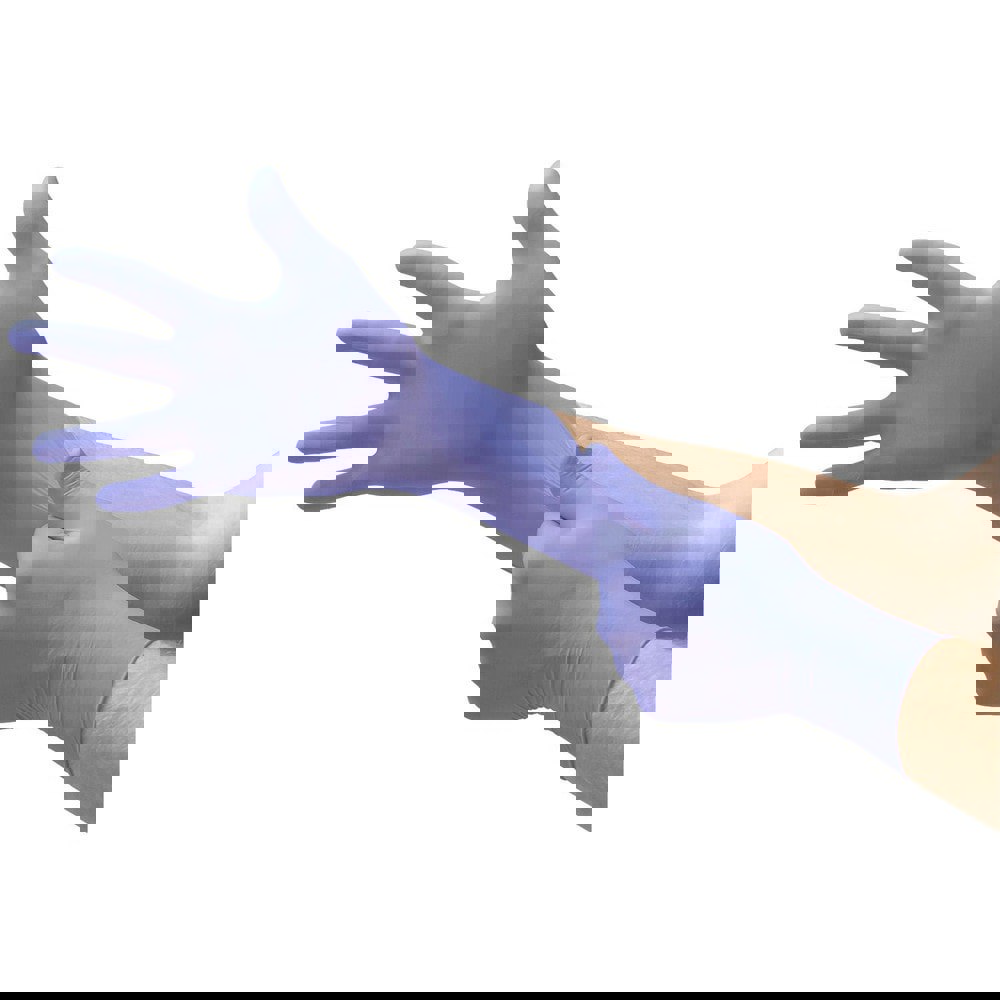 Disposable/Single Use Gloves; Primary Material: Nitrile ; Thickness (mil): 7.1000 ; Grip Surface: Grain (Fingers) ; Grade: General Purpose; Food; Medical ; Cuff Type: Regular ; Length (Inch): 9.6