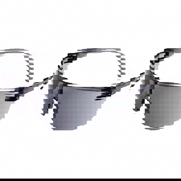 Safety Glass: Anti-Fog, Polycarbonate, Gray Lenses, Frameless, UV Protection