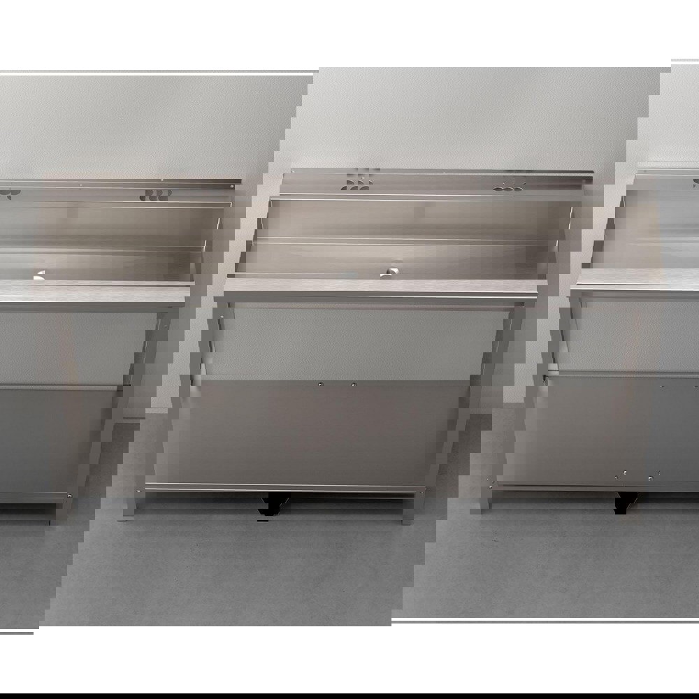 Trough Sink: Wall Mount, 1 Compartment, 304 Stainless Steel
