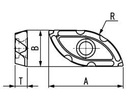 Milling Insert: ANSI SWB2100HMEJC504, ISO SWB2100HMEJC504, JC5040, Solid Carbide