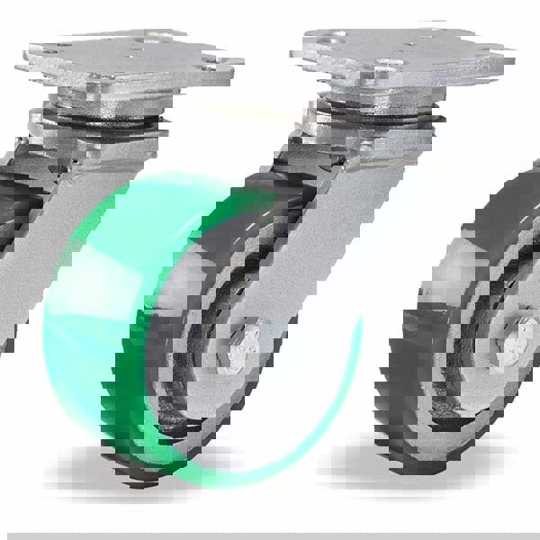 Swivel Top Plate Caster: Polyurethane, 4