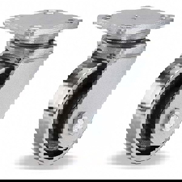 Swivel Top Plate Caster: Forged Steel, 4