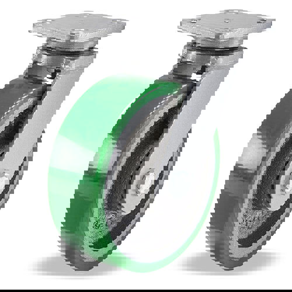 Swivel Top Plate Caster: Polyurethane, 6