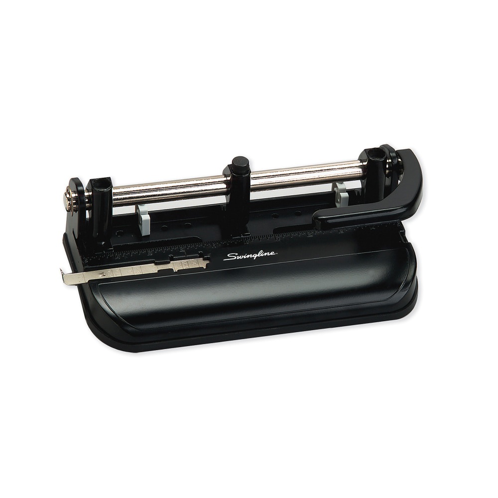 32-Sheet Lever Handle Two-To-Seven-Hole Punch 9/32 Holes Black