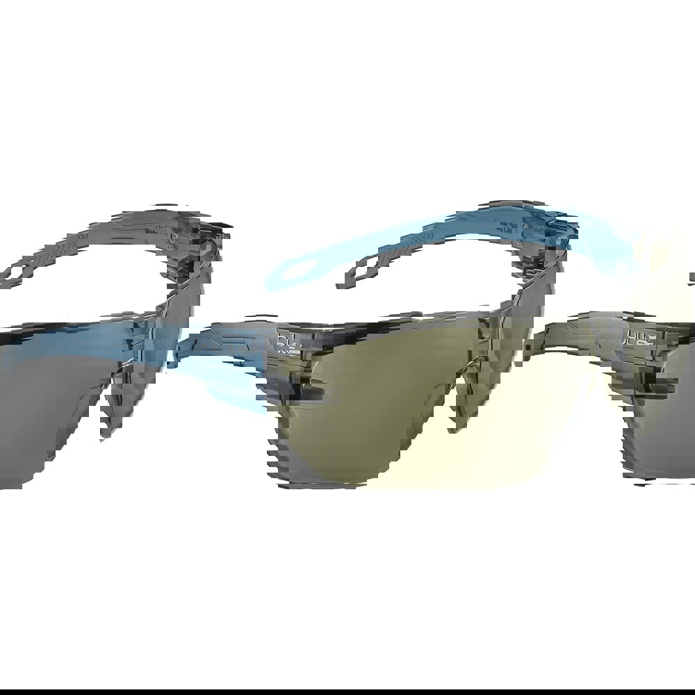 Safety Glasses; Glasses Style: Traditional ; Lens Coating: Platinum; Anti-Fog & Anti-Scratch ; Frame Style: Frameless ; Lens Color: Smoke ; Frame Color: Blue ; Size: Standard