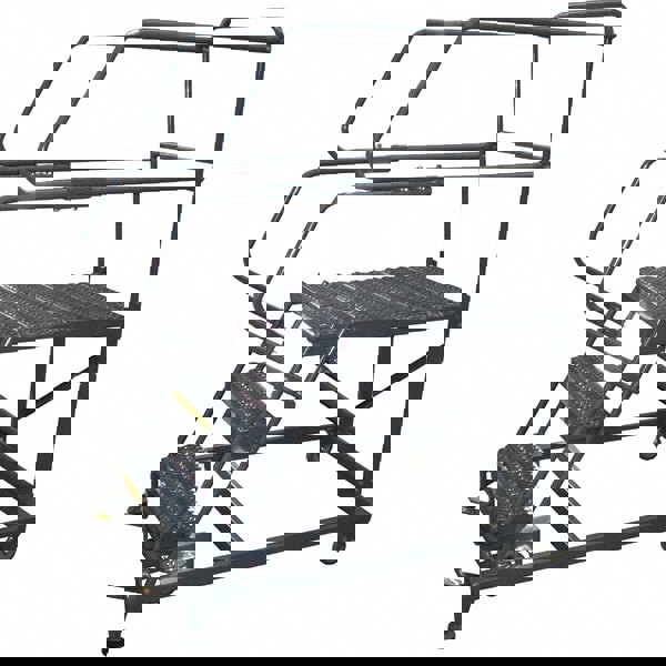 Carbon Steel Rolling Ladder: 3 Step