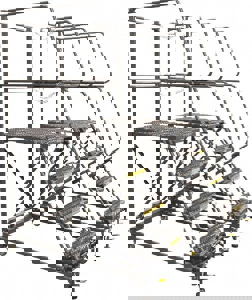 Carbon Steel Rolling Ladder: 5 Step