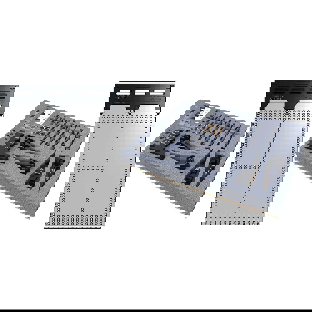 CMM Fixtures; Type: Vision Fixture System ; Plate Design: Magnetically Interlocking ; Material: Polycarbonate ; Thread Size: 1/4-20 ; Series: Open-Sight(TM) ; For Use With: Vision Inspection
