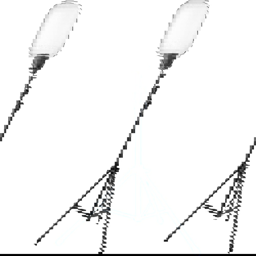 Garage Work Lights; Includes: 60W LED Balloon Light Diffuser; LED Balloon Light Fixture; Tripod; Remote Control; Tripod Adapter; Eye Bolt; C-Clamp; Light Carry Bag; Tripod Carry Bag; Safety Cable; AAA Batteries for Remote; 6.5' Tripod