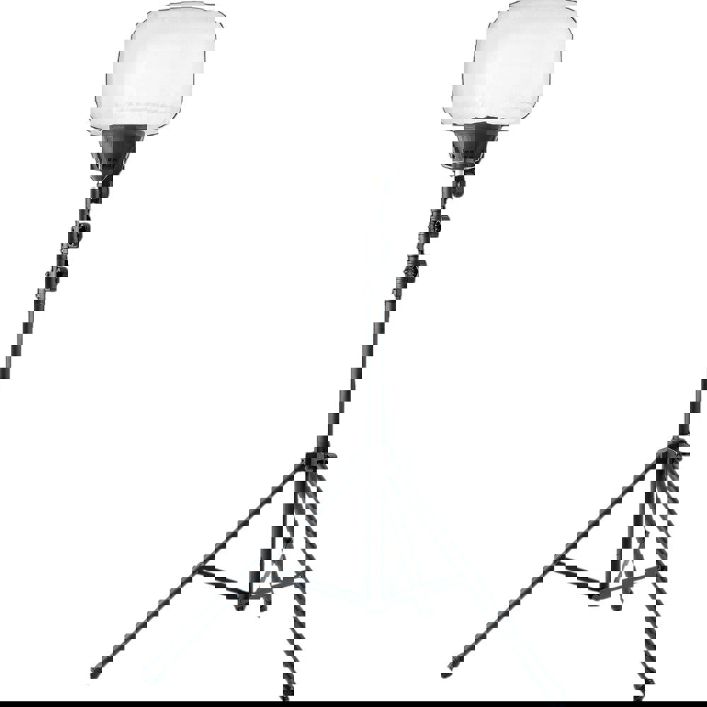 Garage Work Lights; Includes: 150W LED Balloon Light Diffuser; LED Balloon Light Fixture; Tripod; Remote Control; Tripod Adapter; Eye Bolt; C-Clamp; Light Carry Bag; Tripod Carry Bag; Safety Cable; AAA Batteries for Remote; 6.5' Tripod