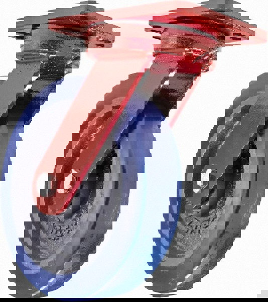 Swivel Top Plate Caster: Polyurethane, 8