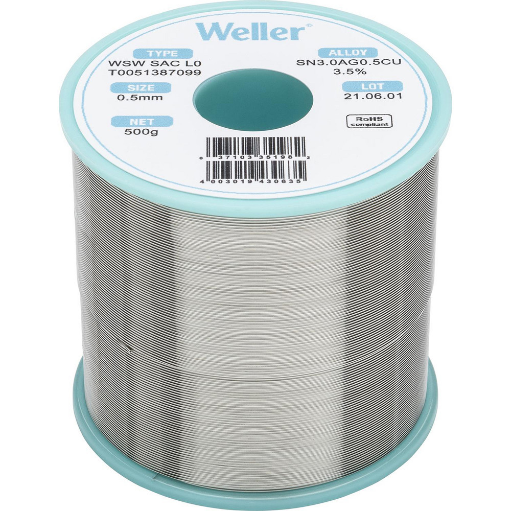 Solder; Solder Type: Lead Free ; Material: Alloy ; Container Type: Spool ; Container Size: 500 g ; Minimum Melting Temperature: 422.6 ; Maximum Melting Temperature: 429.8