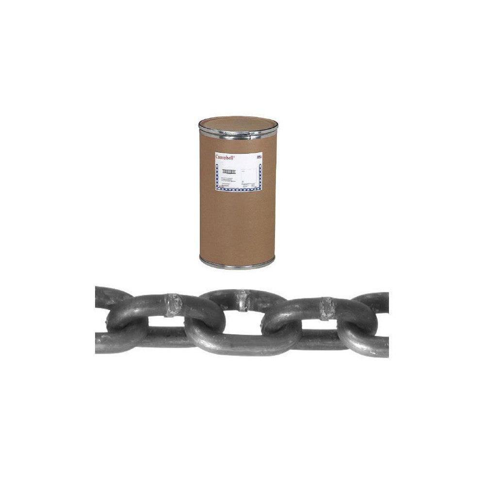 Welded Chain; Material: Steel ; Welding Type: Welded ; Finish: Zinc-Plated ; Overall Length: 400.00ft ; Inside Width: 0.5700 ; Inside Length (Decimal Inch): 1.36