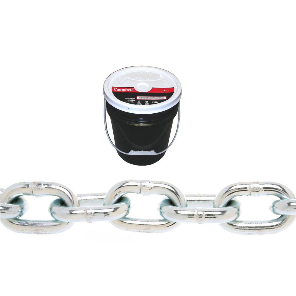 Welded Chain; Material: Steel ; Welding Type: Welded ; Finish: Zinc-Plated ; Overall Length: 141.00ft ; Inside Width: 0.4500 ; Inside Length (Decimal Inch): 1.20