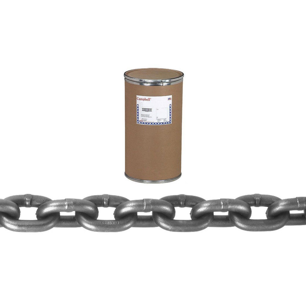 Welded Chain; Material: Steel ; Welding Type: Welded ; Finish: Standard; Bright ; Overall Length: 300.00ft ; Inside Width: 0.7500 ; Inside Length (Decimal Inch): 1.58
