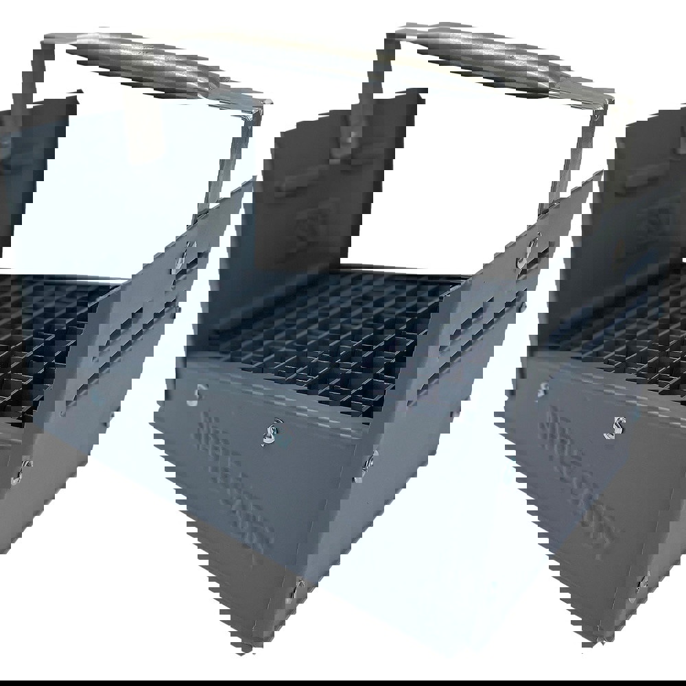 Small Parts Boxes & Organizers; Product Type: Nipple Caddy; Lock Type: Non-Locking; Number of Dividers: 16; Removable Dividers: No; Overall Capacity: 77; Color: Gray; Frame Material: Polyethylene