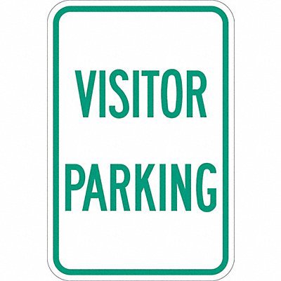 Visitor Parking, Reflective Engineer Grade, 0.063 Aluminum Sign, 12Wx18H
