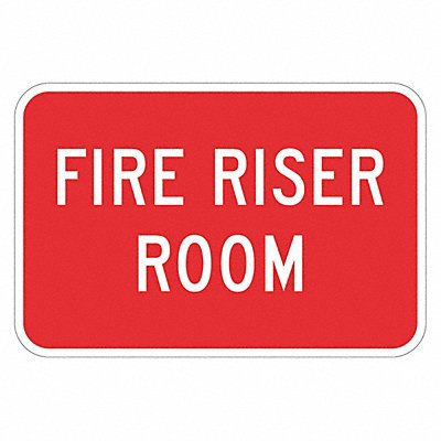 Safety Signs; Sign Type: Fire Department Information ; Legend: Fire Riser ; Message/Graphic: Message Only ; Material: Reflective Aluminum ; Mount Type: Building Exterior; Post; Wall ; Special Color Properties: Reflective
