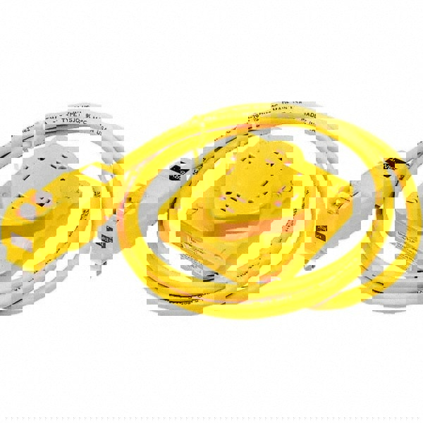 Plug-In GFCI Cord Set: 6' Cord, 15A, 125V