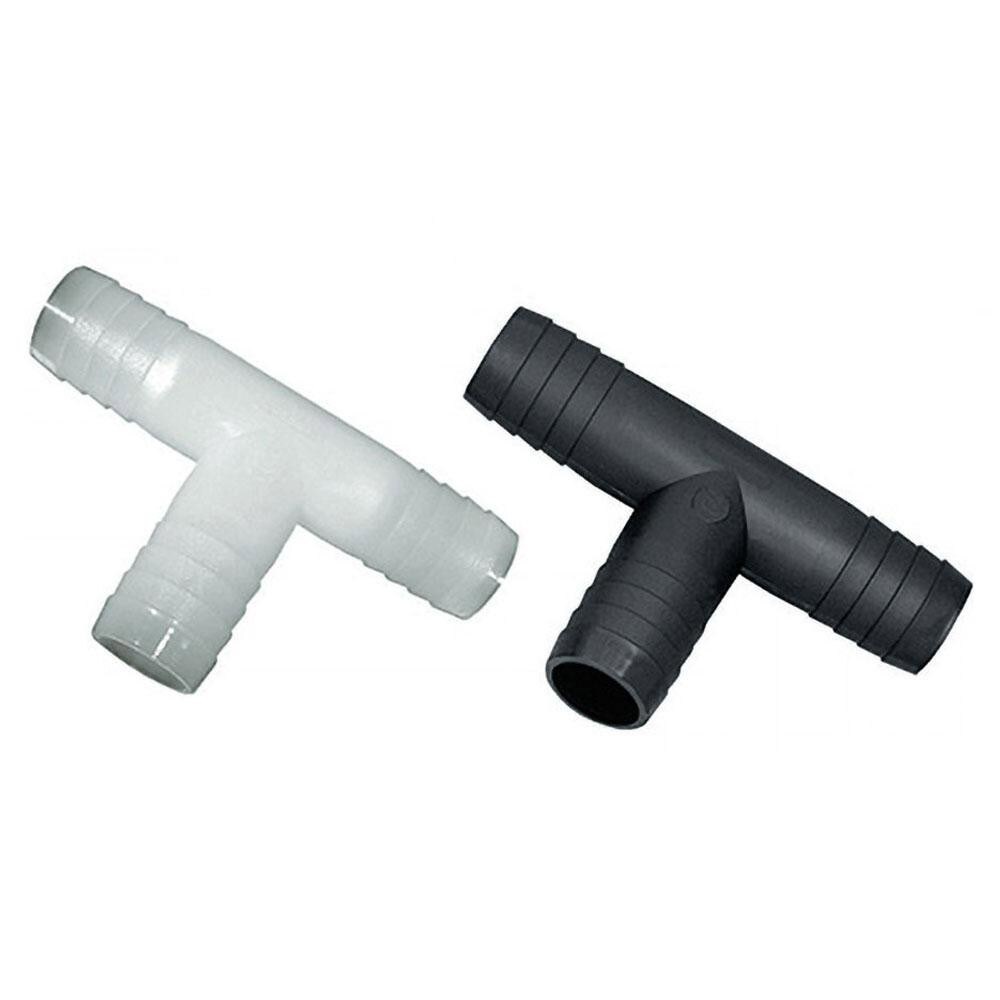 Barbed Tube Insert Tee Plug: 1/2 x 1/2 x