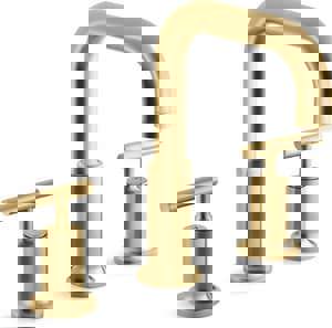 Two Handle Roman Tub Faucet in Vibrant Brushed Moderne Brass (Trim Only)