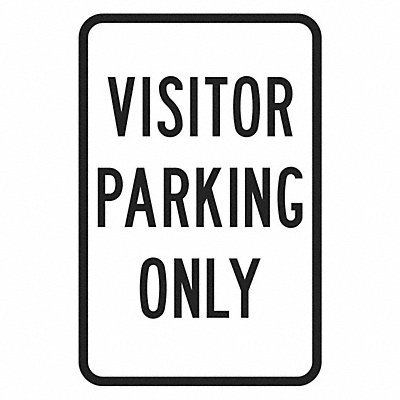 Safety Signs; Sign Type: Visitor; Parking Lot ; Legend: Visitor Parking Only ; Message/Graphic: Message Only ; Reflectivity: Reflective; Engineer Grade ; Material: Aluminum ; Thickness (Decimal Inch - 4 Decimals): 0.063