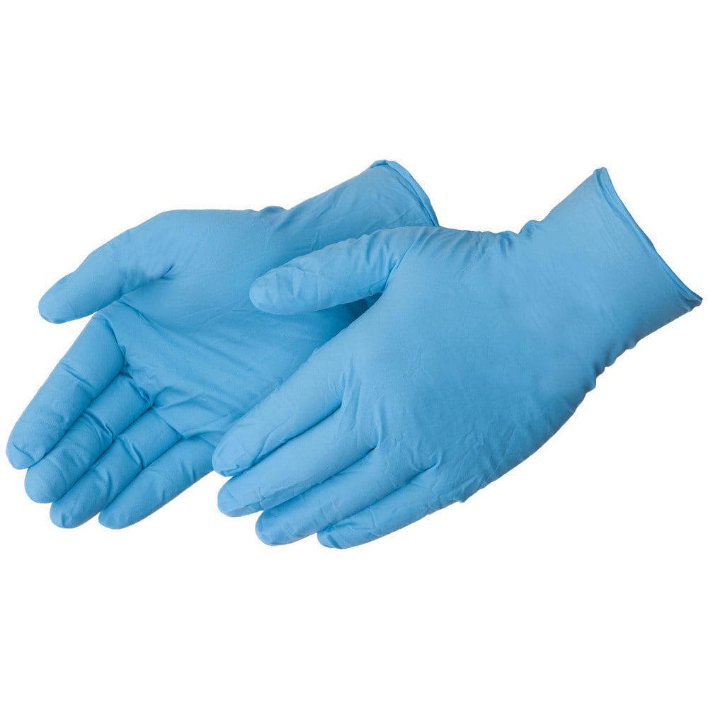 Disposable Gloves: 3.5 mil Thick, Nitrile, Powdered, Industrial Grade