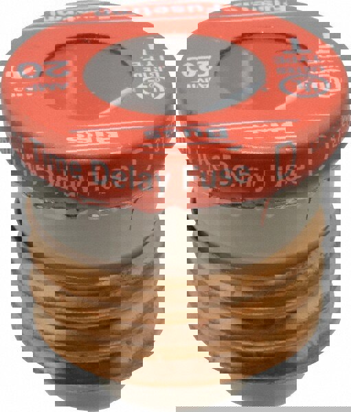 Plug Time Delay Fuse: 20 A, 2-1/4