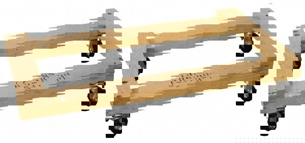 Raised Ends Open Frame Dolly: Hardwood Top