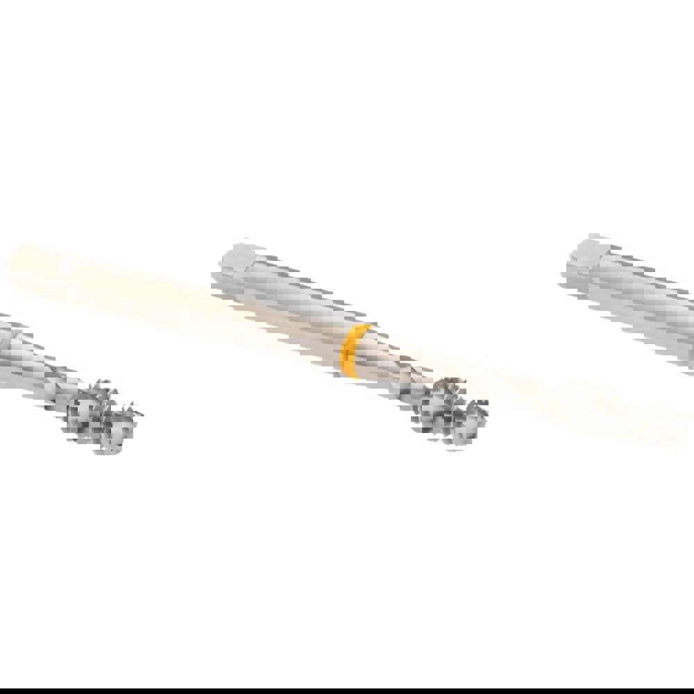 Spiral Flute Tap: #6-32, 2 Flute, Modified Bottoming, 2B Class of Fit, Vanadium High Speed Steel, Bright/Uncoated