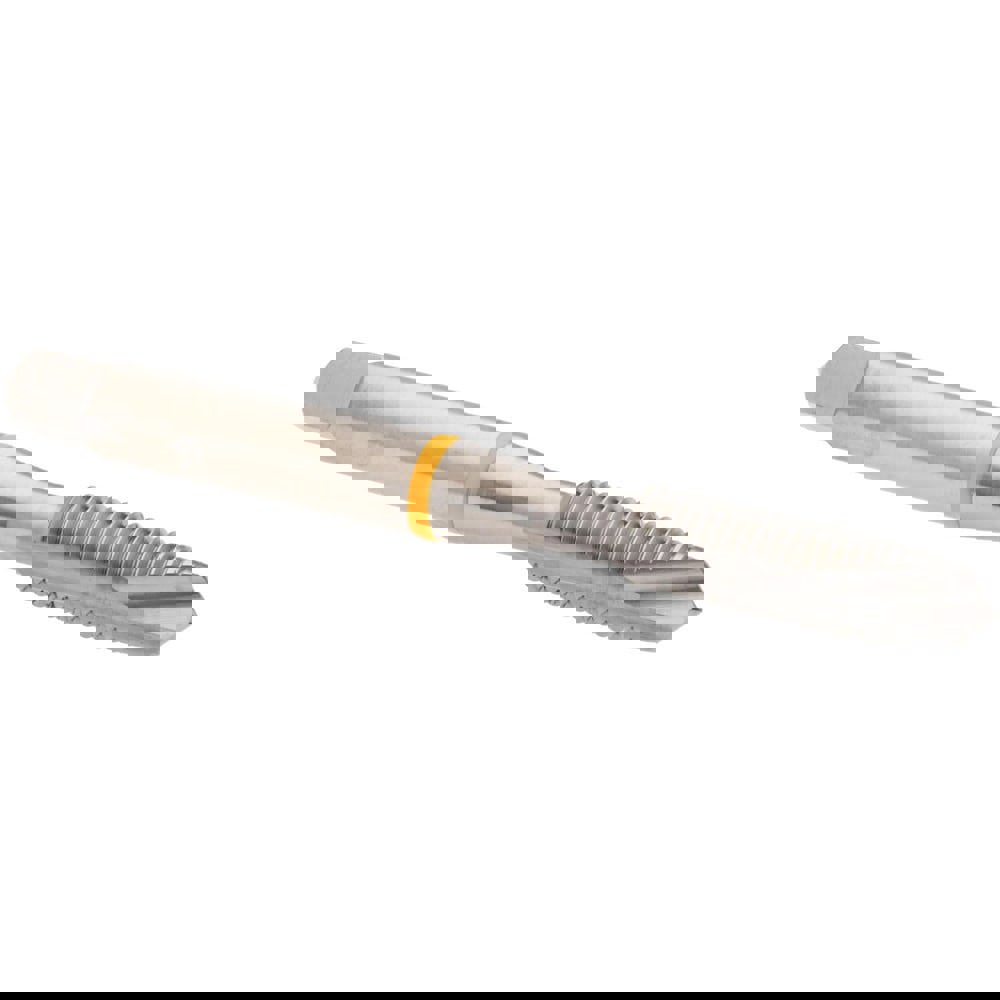 Spiral Point Tap: 1/4-28, 2 Flutes, Plug, 2B, Vanadium High Speed Steel, Bright Finish