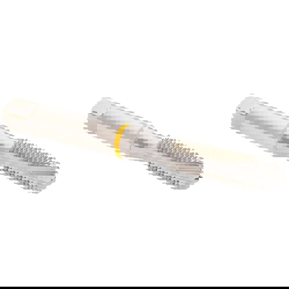 Spiral Point Tap: M8 x 1, 3 Flutes, Plug, Vanadium High Speed Steel, Bright Finish