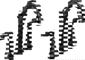 Two Handle Roman Tub Faucet in Matte Black (Trim Only)