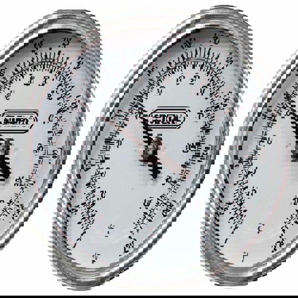 Bimetal Dial Thermometer: 0 to 220 &deg; F, 3