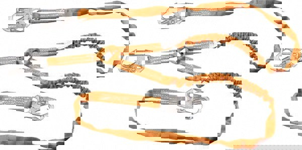 6' Long, 310 Lb Capacity, 2 Leg Locking Snap Hook Harness Shock Absorbing Lanyard