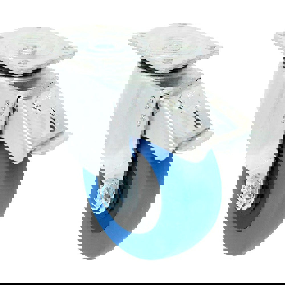 Top Plate Caster: Elastomer Rubber, 4