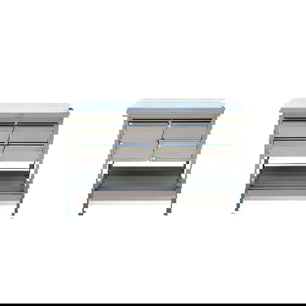 Stationary Work Benches, Tables; Table Type: Work Table; Bench Style: Extreme-Duty Workstation; Edge Type: Straight; Leg Style: Fixed; Depth (Inch): 36; Color: Graphite Gray; Maximum Height (Inch): 34; Maximum Height: 34 in; Minimum Height: 34.0000; Overa